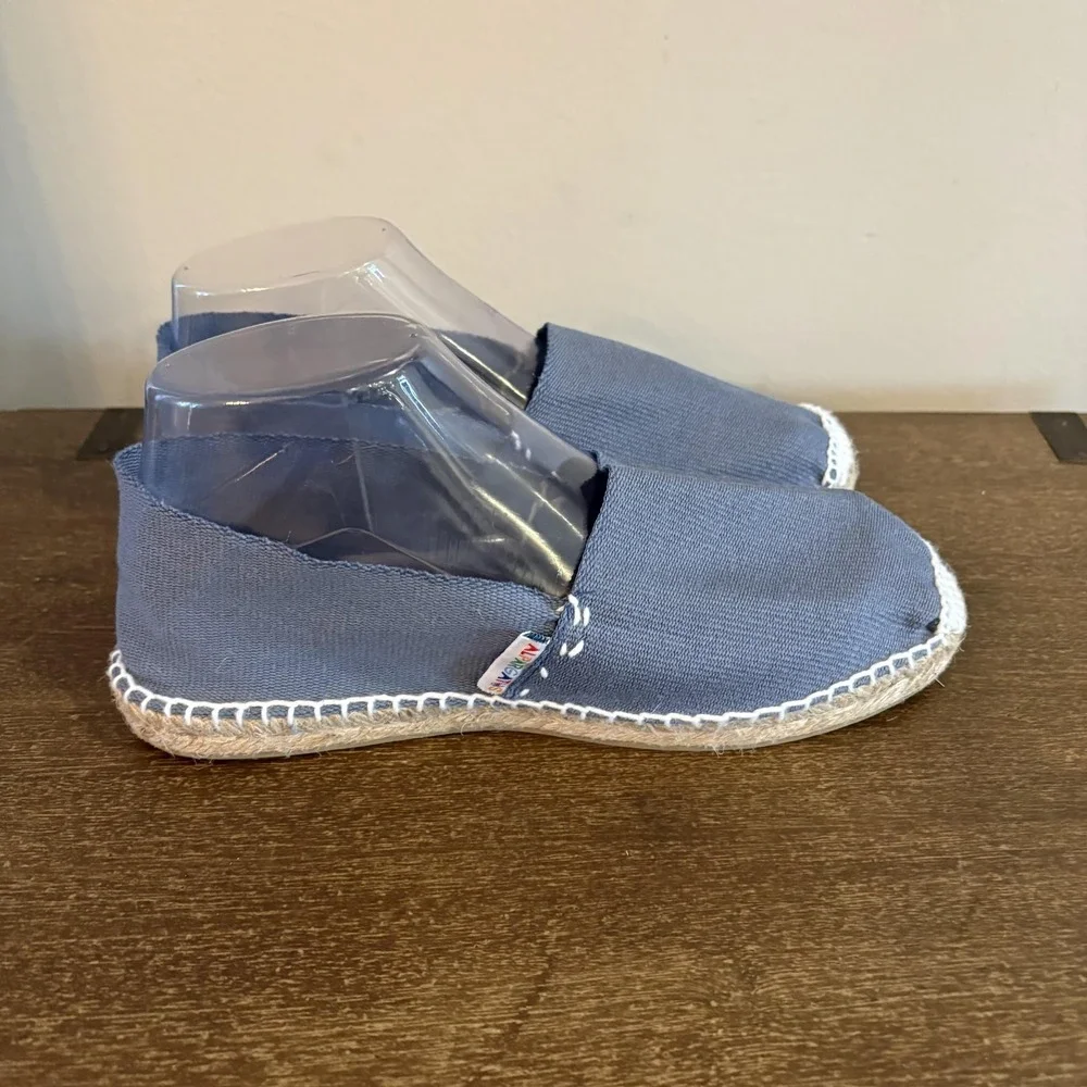Alpargatus Shoes Womens Size 7.5 Blue Canvas Espadrille‎ Slip On Flats Spain